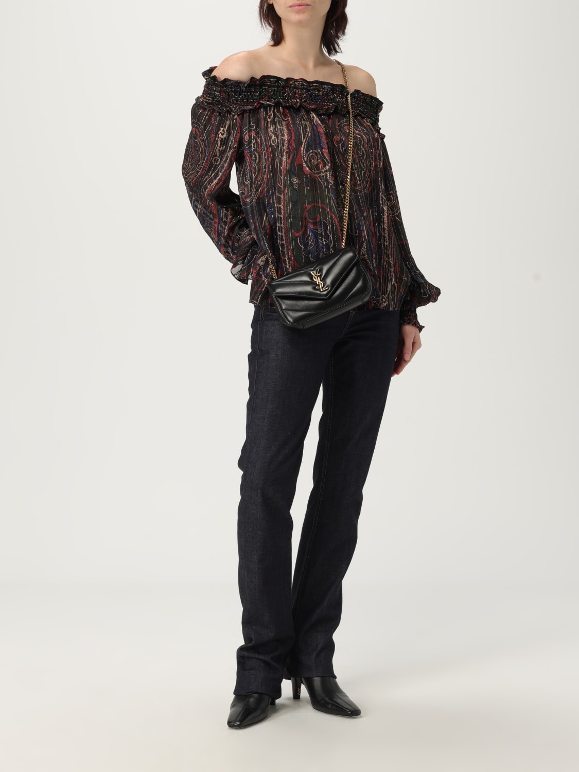 SAINT LAURENT TOP: Top woman Saint Laurent, Multicolor - Img 2