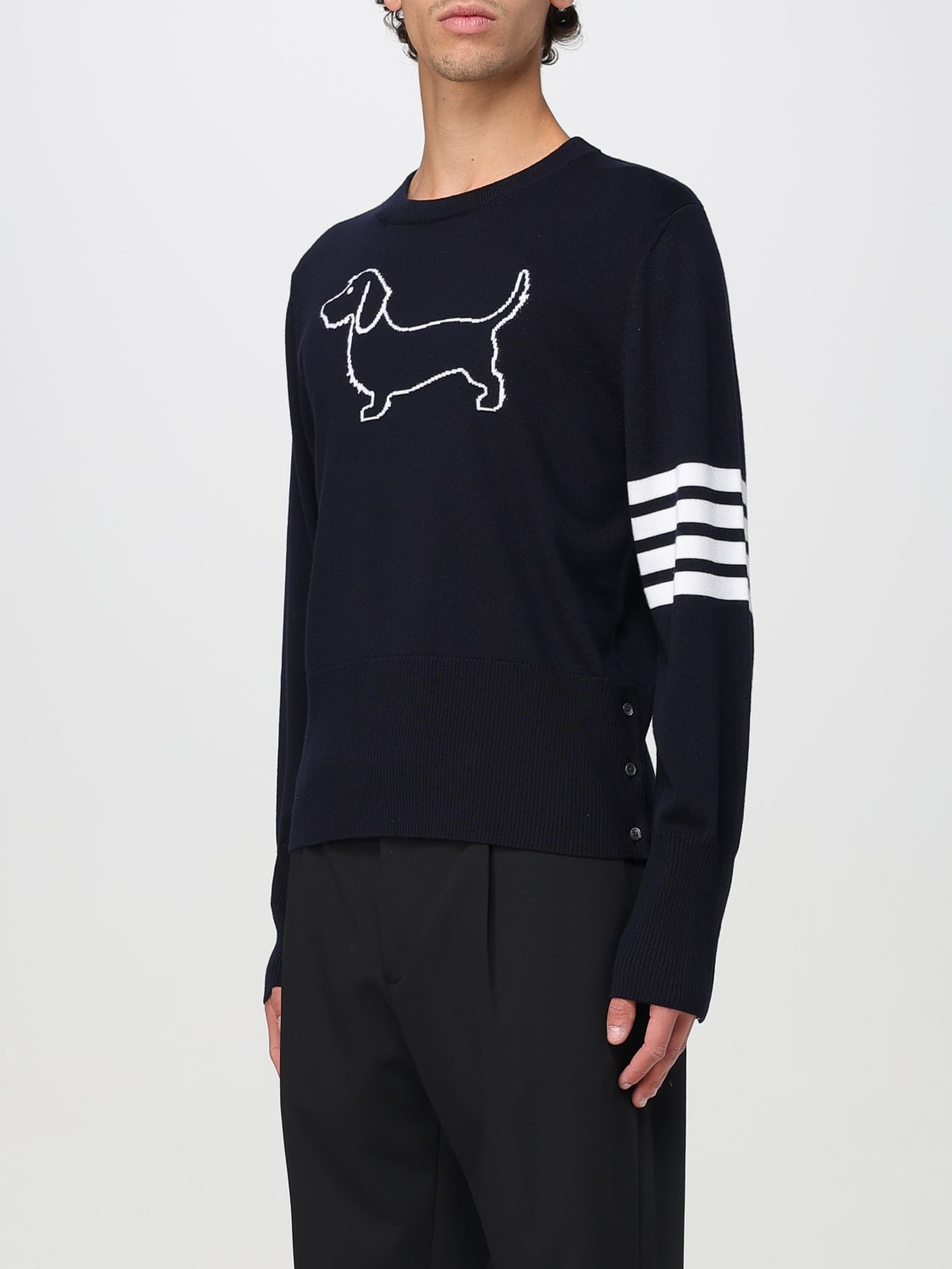 THOM BROWNE PULLOVER: Pullover herren Thom Browne, Blau - Img 4