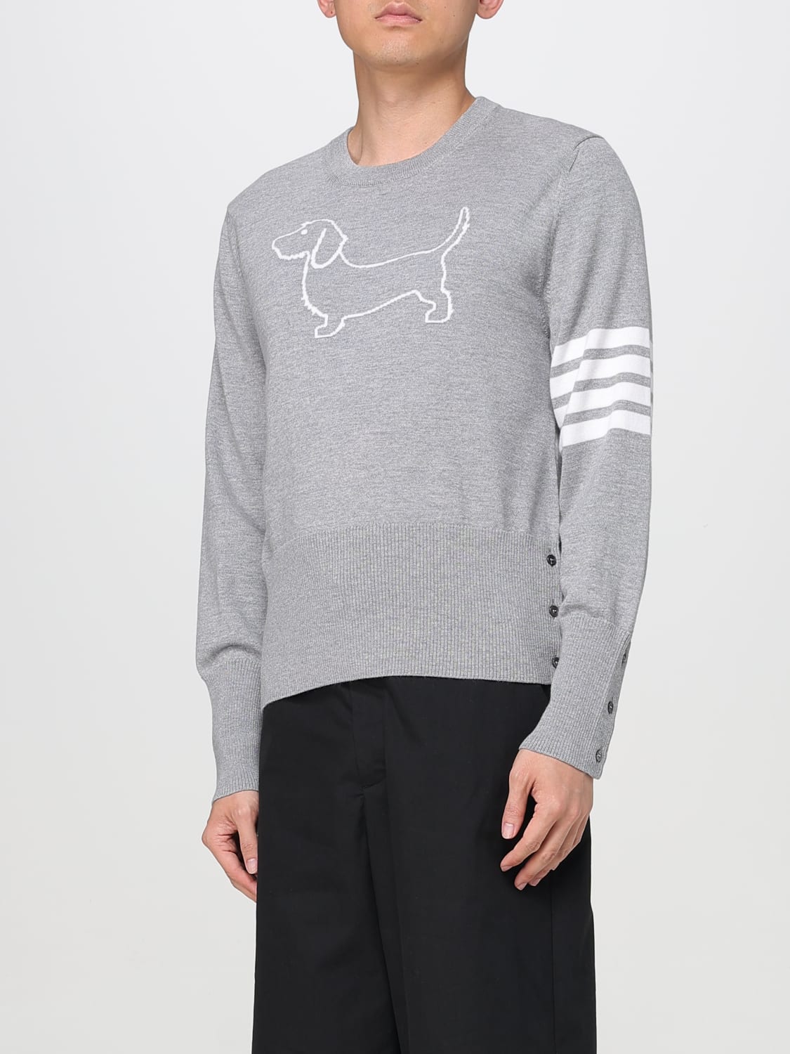THOM BROWNE PULLOVER: Pullover herren Thom Browne, Grau - Img 4