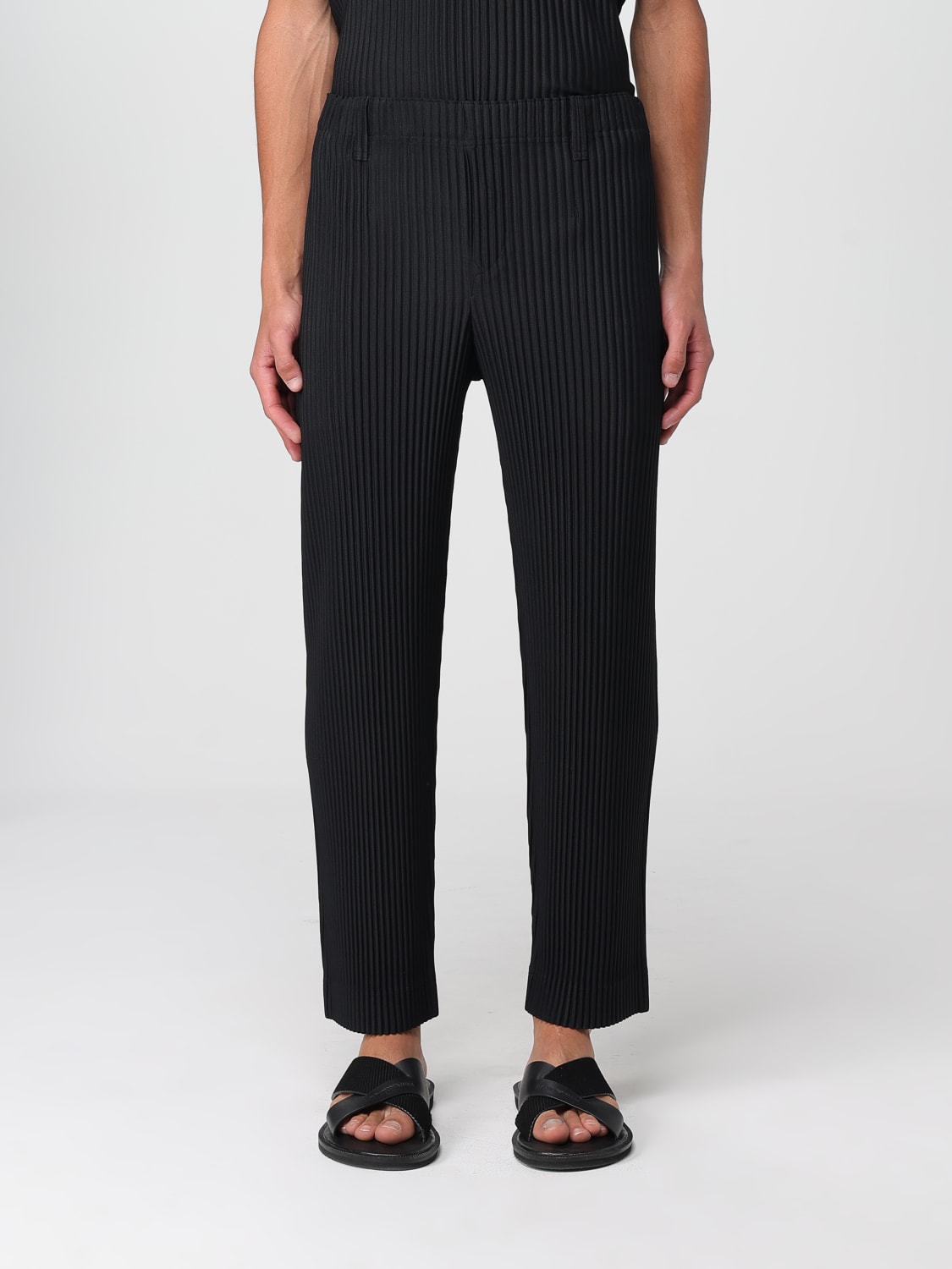 パンツ [HOMME PLISSE] WIDE SLACKS 3 BLACK HOMME PLISSE' ISSEY