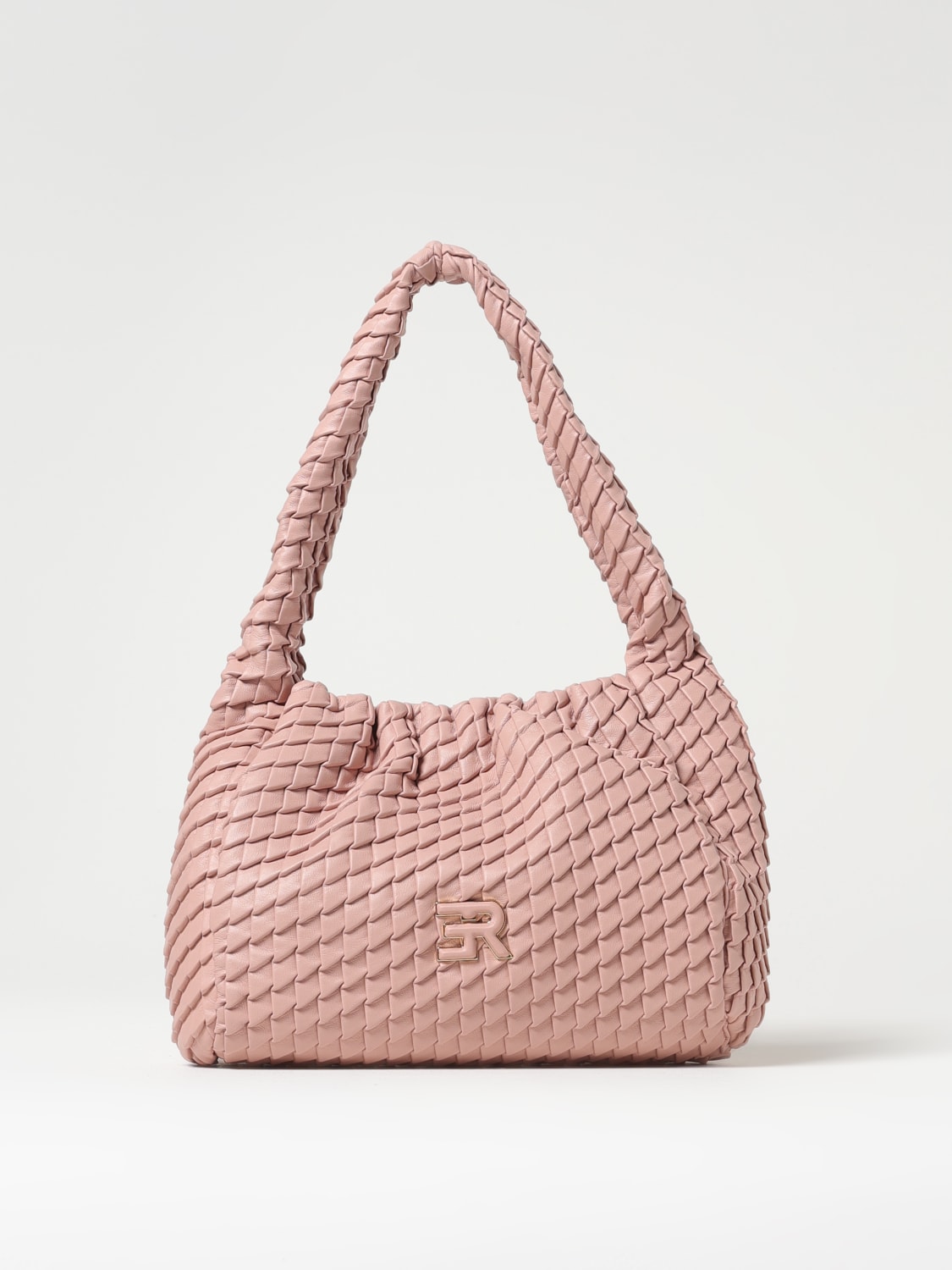 ERMANNO SCERVINO BORSA A SPALLA: Borsa Hobo Teagan Ermanno Scervino in pelle sintetica, Rosa - Img 1