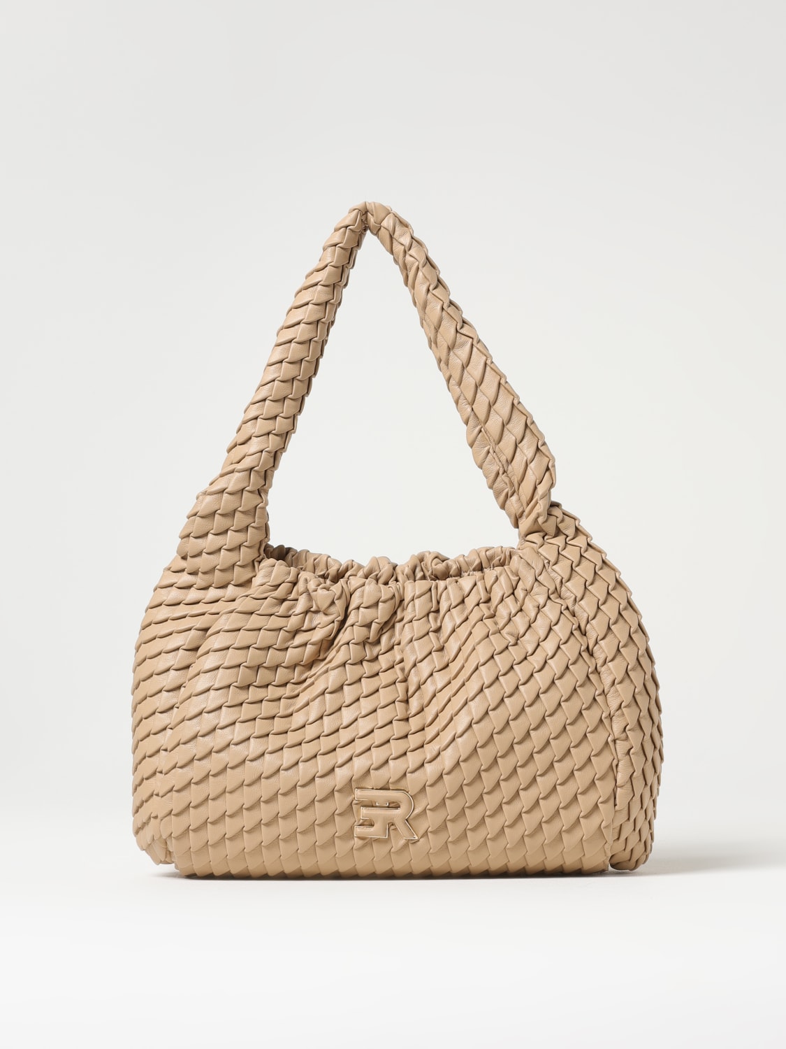 ERMANNO SCERVINO BORSA A SPALLA: Borsa Hobo Teagan Ermanno Scervino in pelle sintetica, Sabbia - Img 1