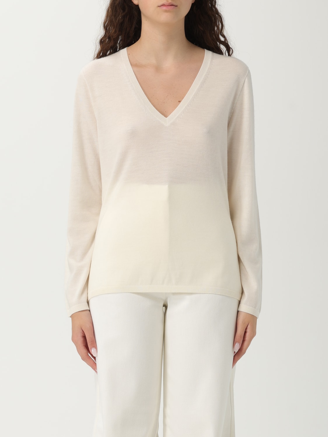 MAX MARA PULL: Top femme Max Mara, Blanc - Img 1