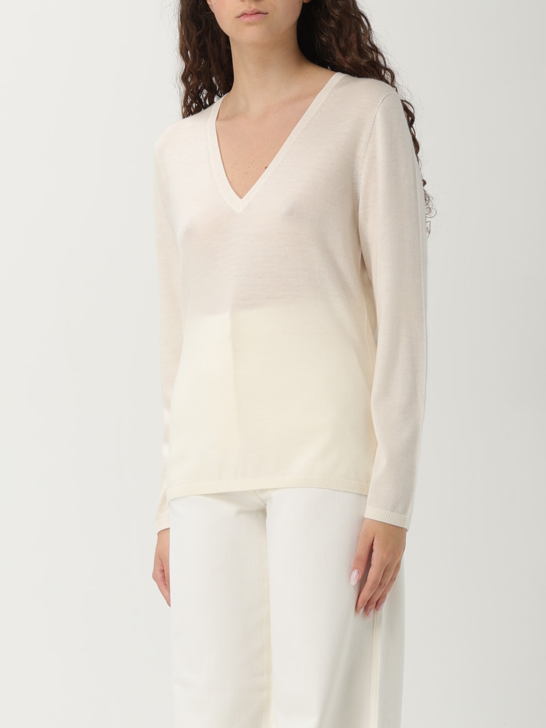 MAX MARA PULL: Top femme Max Mara, Blanc - Img 4
