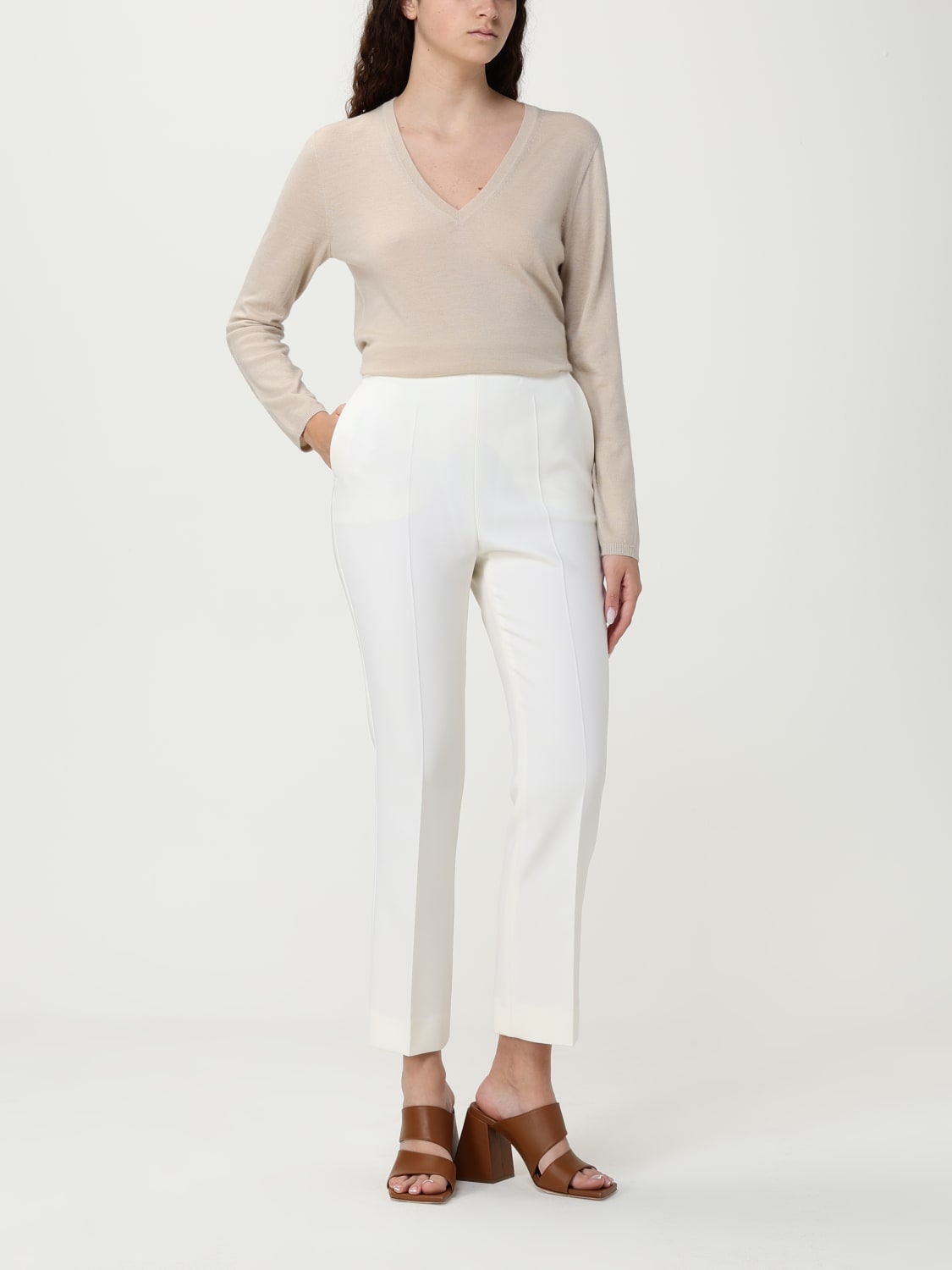 パンツ MAX MARA Woman Pants White 2511131011600 001 MAX MARA: Pants woman - White 1 | Max Mara pants