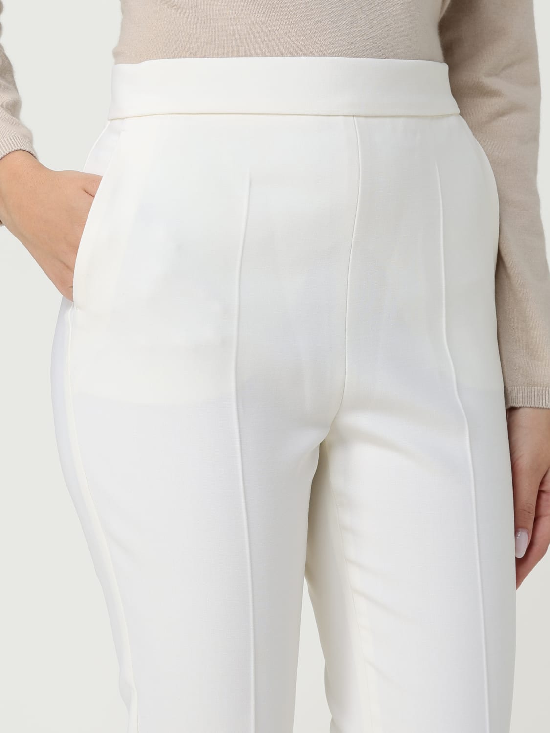パンツ MAX MARA Woman Pants White 2511131011600 001 MAX MARA: Pants woman - White | Max Mara pants 2511131191600