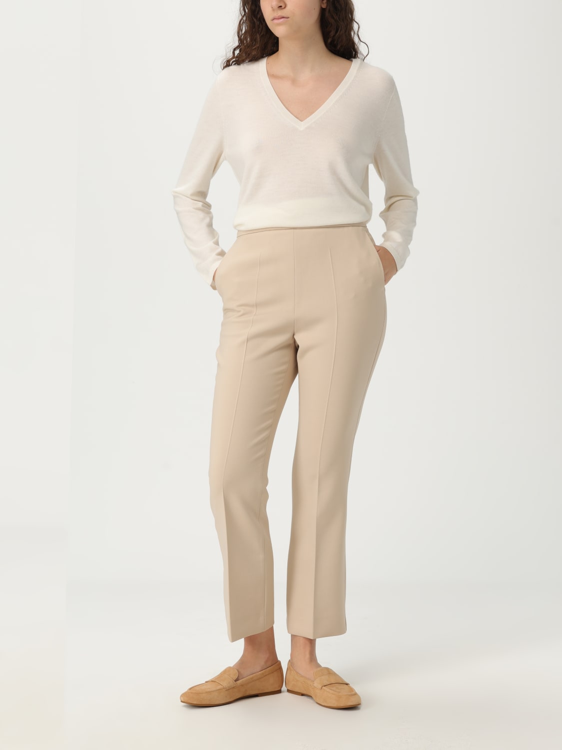 パンツ MAX MARA Woman Pants White 2511131011600 001 MAX MARA: Pants woman - White | Max Mara pants 2511131011600