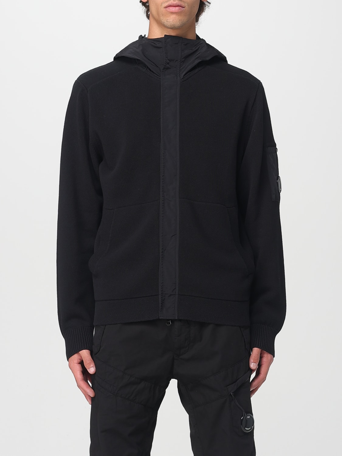 パーカー・フーディ C.P. Company Buttoned Front Zip Sweatshirt C.P. COMPANY: Cardigan men - Black | C.P. Company sweatshirt