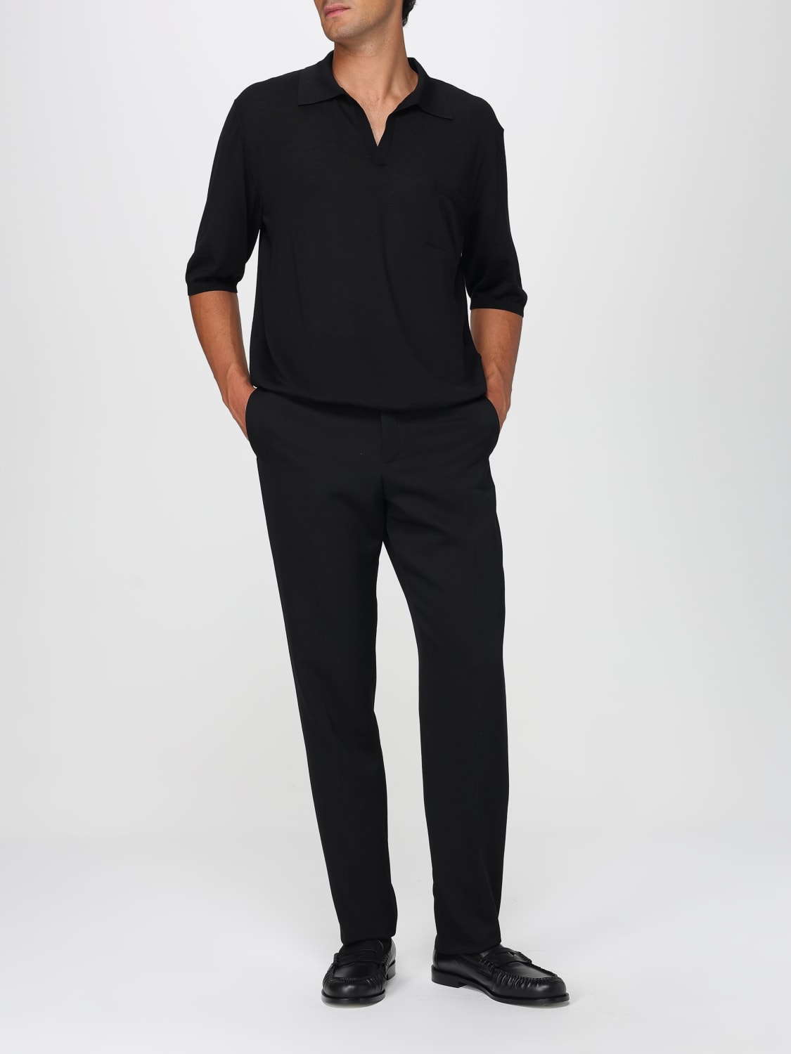SAINT LAURENT POLO SHIRT: Polo shirt men Saint Laurent, Black - Img 2