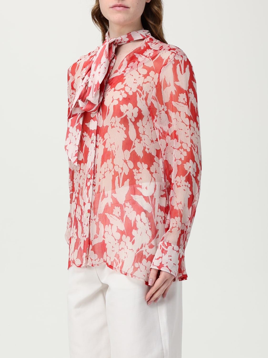 VICTORIA VICTORIA BECKHAM CAMICIA: Camicia Victoria Victoria Beckham in seta con stampa floreale , Fantasia - Img 3