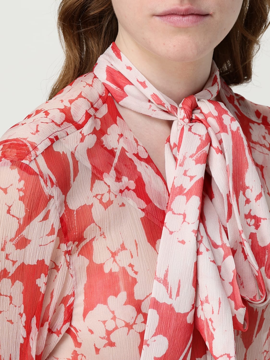 VICTORIA VICTORIA BECKHAM CAMICIA: Camicia Victoria Victoria Beckham in seta con stampa floreale , Fantasia - Img 4