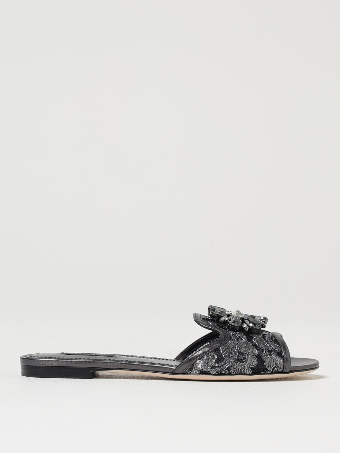 シューズ・サンダルその他 DOLCE & GABBANA Woman Flat sandals Silver CQ0023AE637 87505 DOLCE & GABBANA: Flat sandals woman - Silver | Dolce