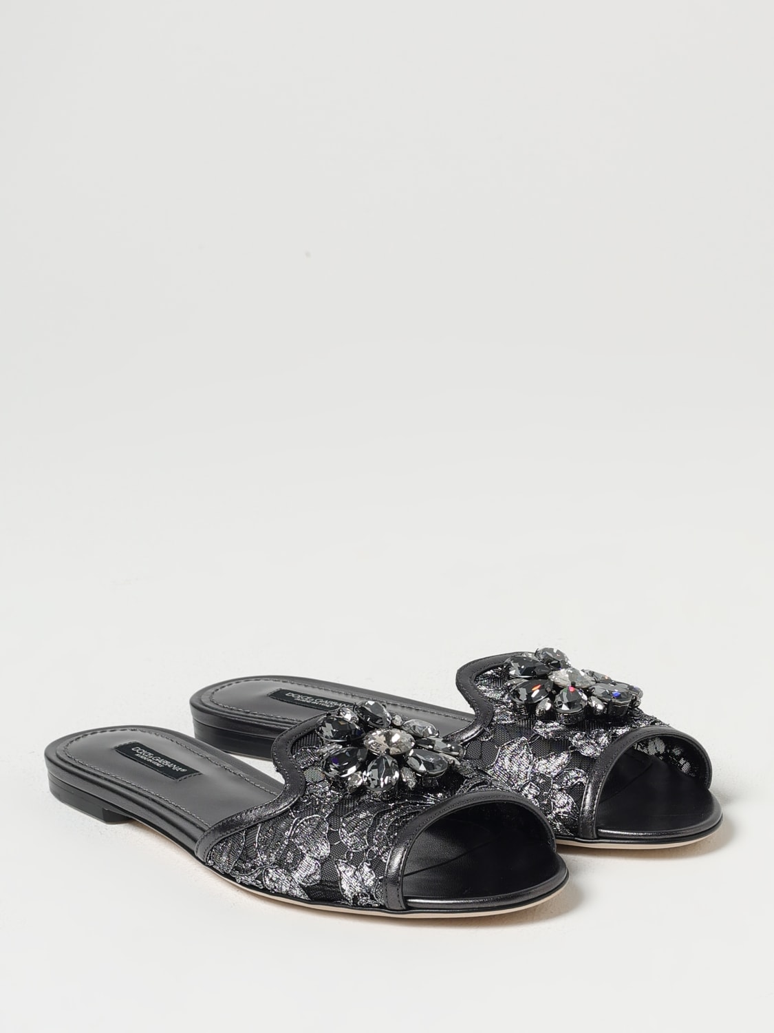 シューズ・サンダルその他 DOLCE & GABBANA Woman Flat sandals Silver CQ0023AE637 87505 DOLCE & GABBANA: Flat sandals woman - Silver | Dolce
