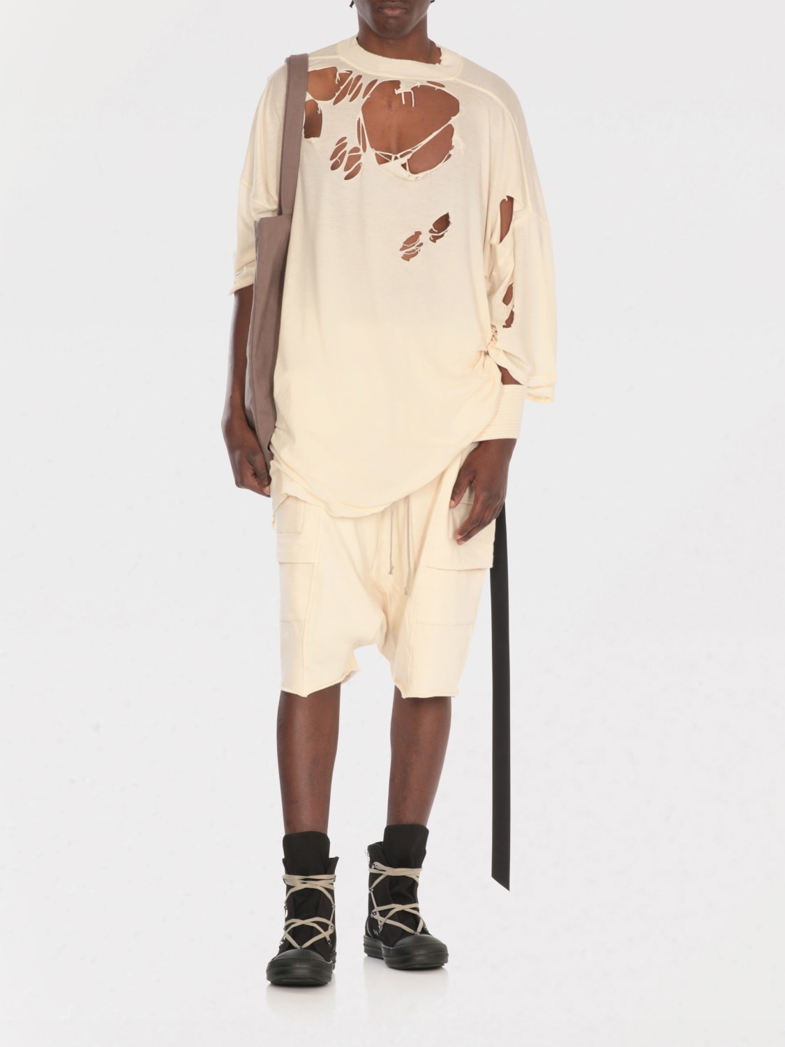 RICK OWENS DRKSHDW PANTALONCINO: Pantaloncino cargo Rick Owens Drkshdw in cotone , Avorio - Img 2