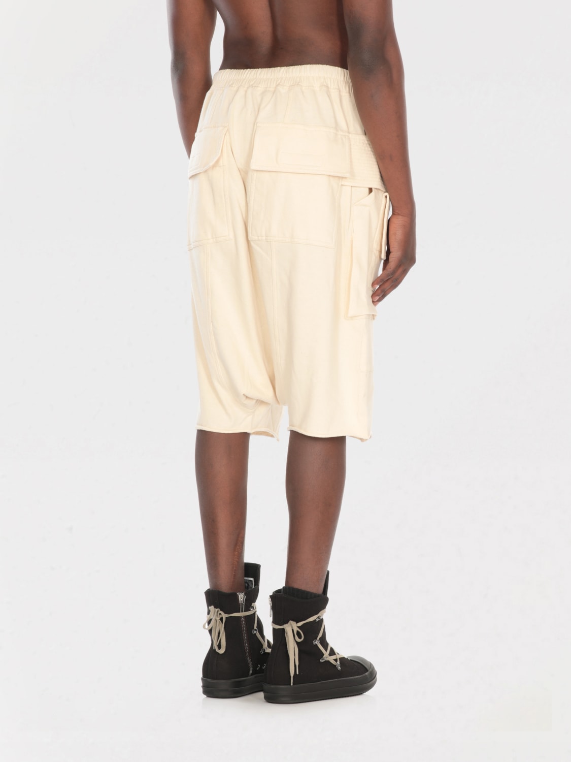 RICK OWENS DRKSHDW PANTALONCINO: Pantaloncino cargo Rick Owens Drkshdw in cotone , Avorio - Img 3