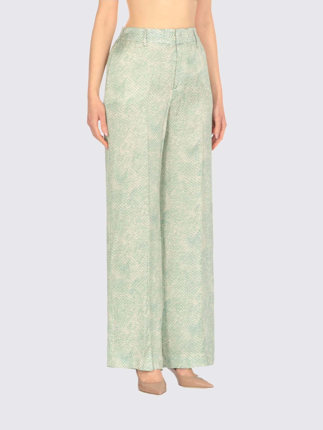 パンツ PT TORINO Women Straight Pants CDVSGOBL0STDBP650445 Green Spring Summer 2025 Women's Collection Sale - Official Online