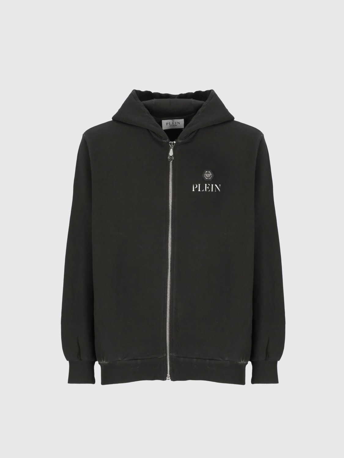PHILIPP PLEIN 長袖シッフアッフフティ PAECMJB3685PTE003N 02 PHILIPP PLEIN: zip-up hoodie - Black | Philipp Plein