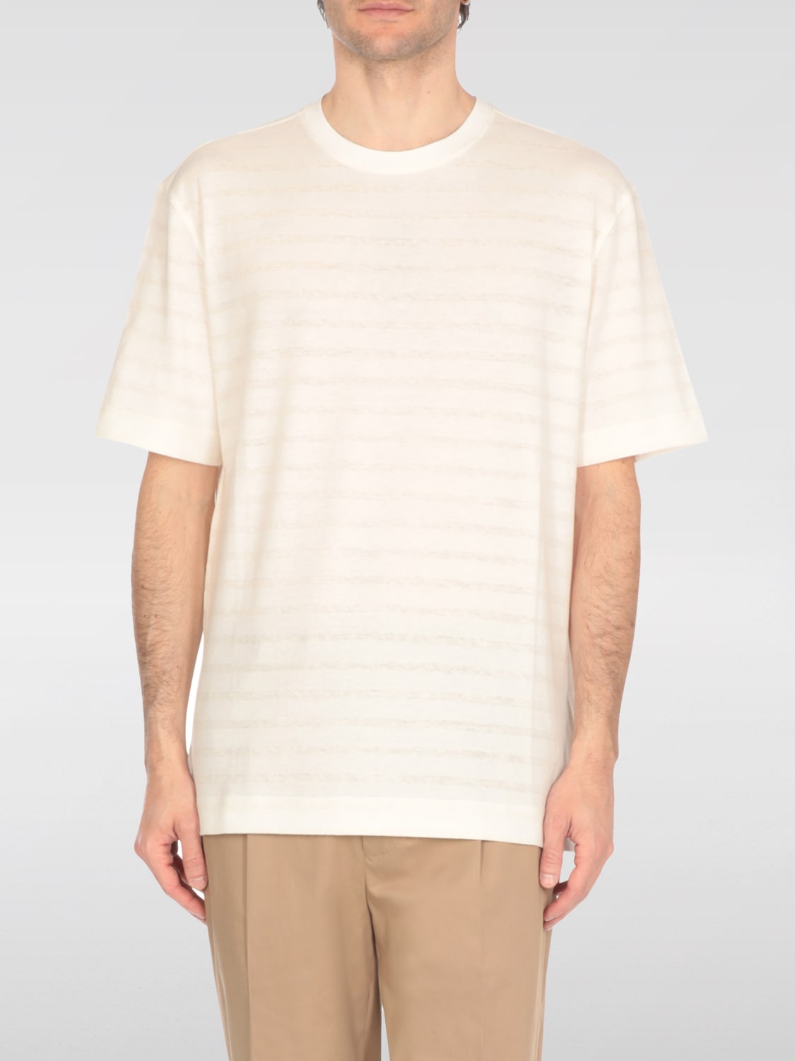Tシャツ・カットソー ZEGNA Men T-shirt Ivory UF388A9F732 N01 ZEGNA: T-shirt men - Ivory | Zegna t-shirt UF388A9F732