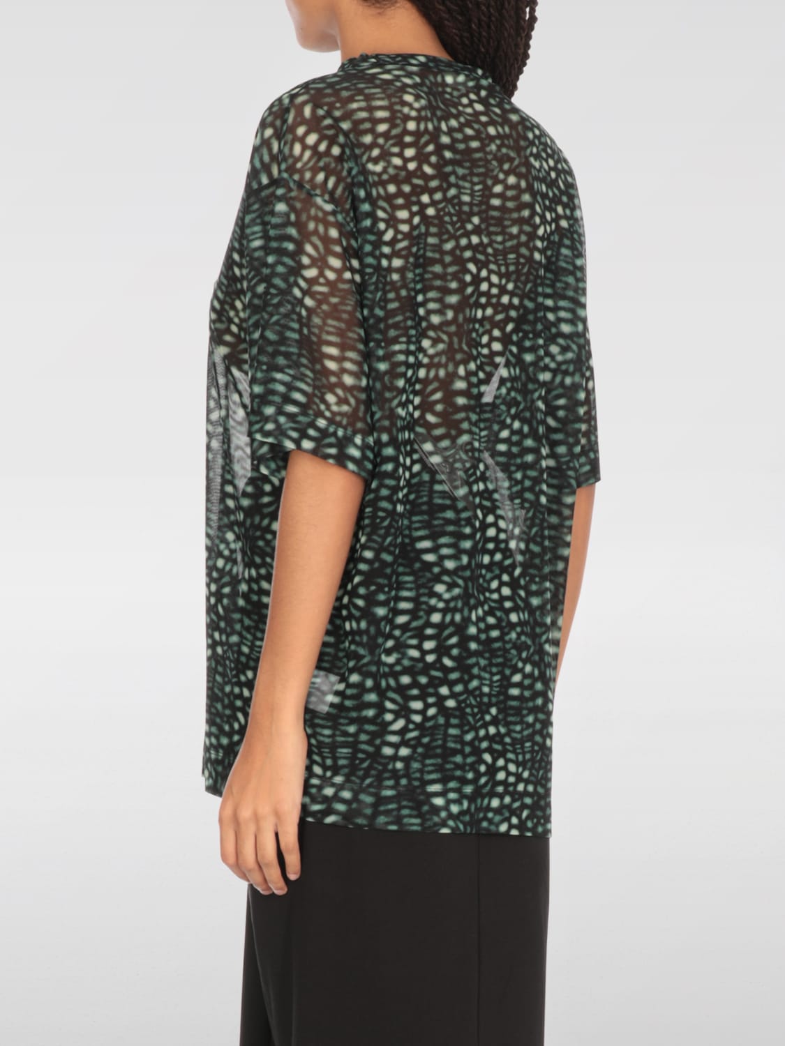 Tシャツ・カットソー DRIES VAN NOTEN Woman T-Shirt Green 0111601619 612 DRIES VAN NOTEN: T-shirt woman - Green | Dries Van Noten t