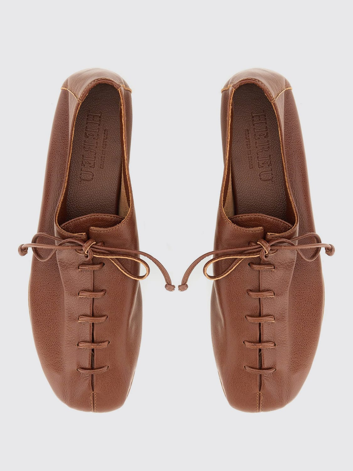 HEREU BROGUES: High heel shoes woman Hereu, Brown - Img 4