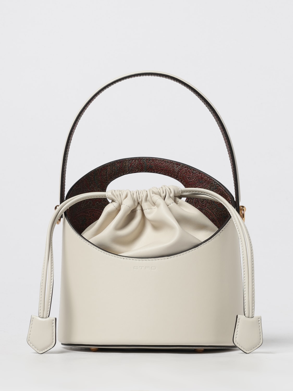 ETRO BORSA MINI: Borsa Saturno Medium Etro in pelle , Latte - Img 1
