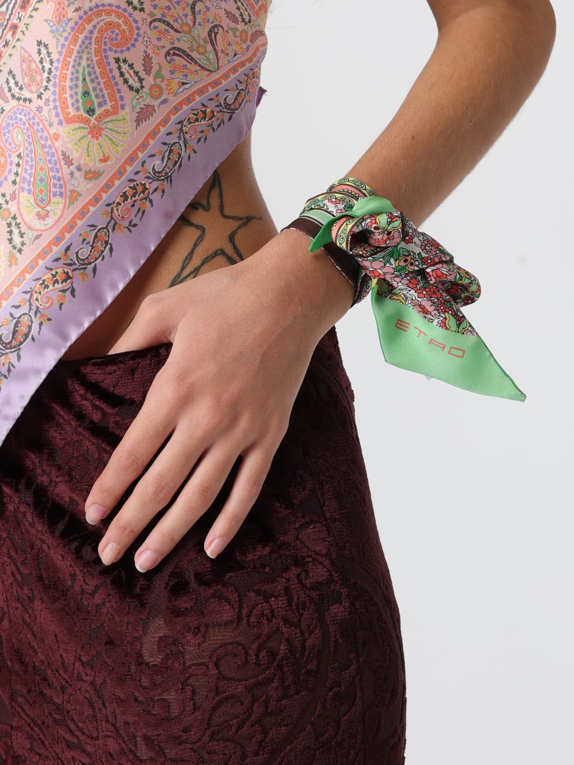 ETRO NECK SCARF: Scarf woman Etro, Multicolor - Img 4