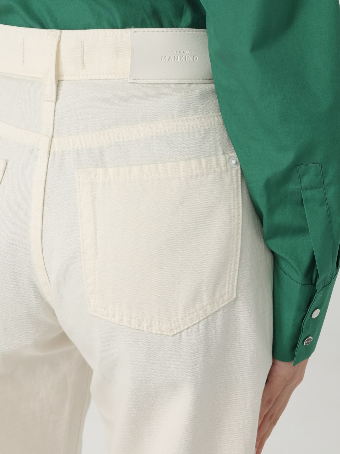 7 FOR ALL MANKIND: Pants woman - White | 7 For All Mankind