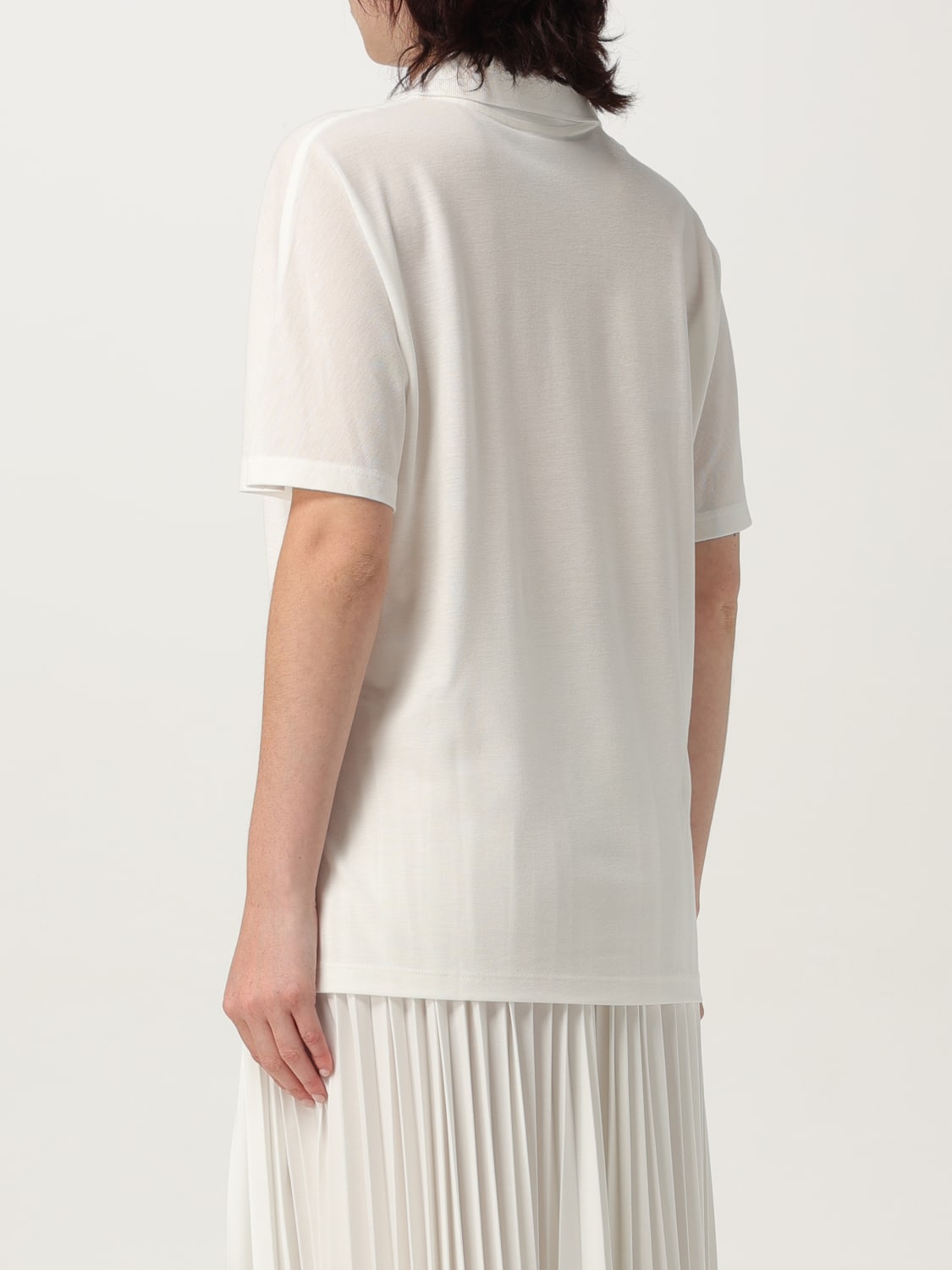 Tシャツ・カットソー LACOSTE Woman T-Shirt Cream PF1123 70V LACOSTE: T-shirt woman - Cream | Lacoste polo shirt PF1123