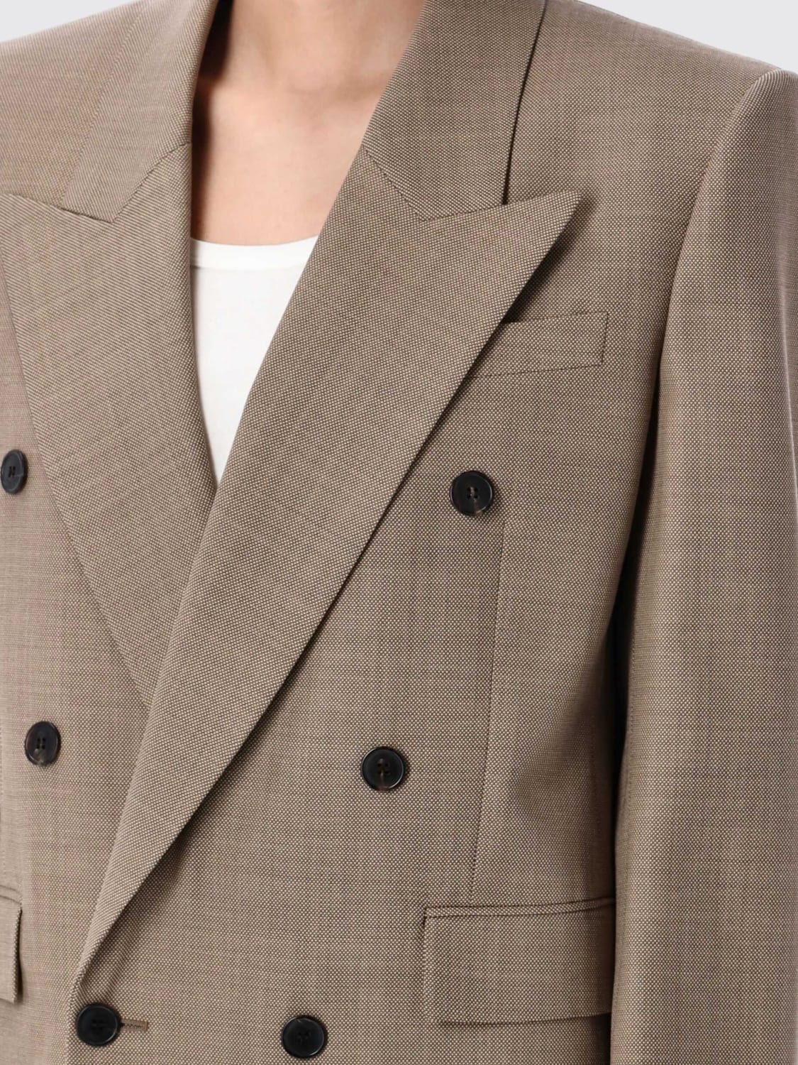 ジャケット SAINT LAURENT Woman Jacket Dove Grey 821942Y1I25 1506 SAINT LAURENT Woman Jacket Dove Grey 821942Y1I25 1506 (Saint