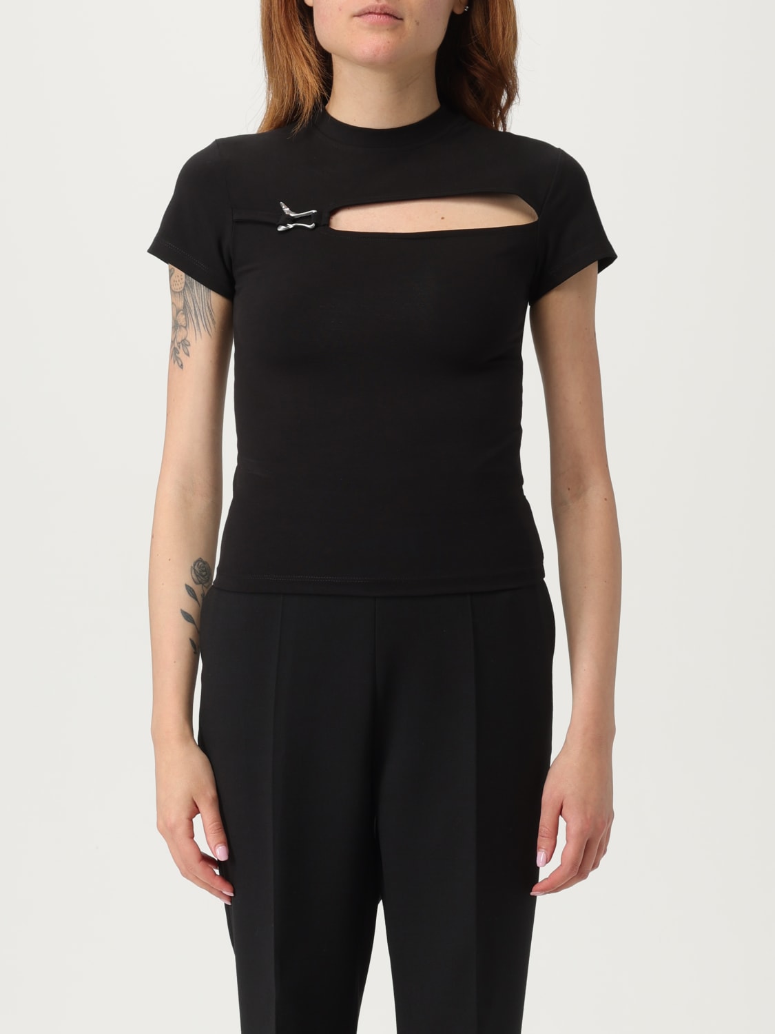 Tシャツ・カットソー HELIOT EMIL Woman T-Shirt Black 13078 BLK01 HELIOT EMIL: T-shirt woman - Black | Heliot Emil t-shirt