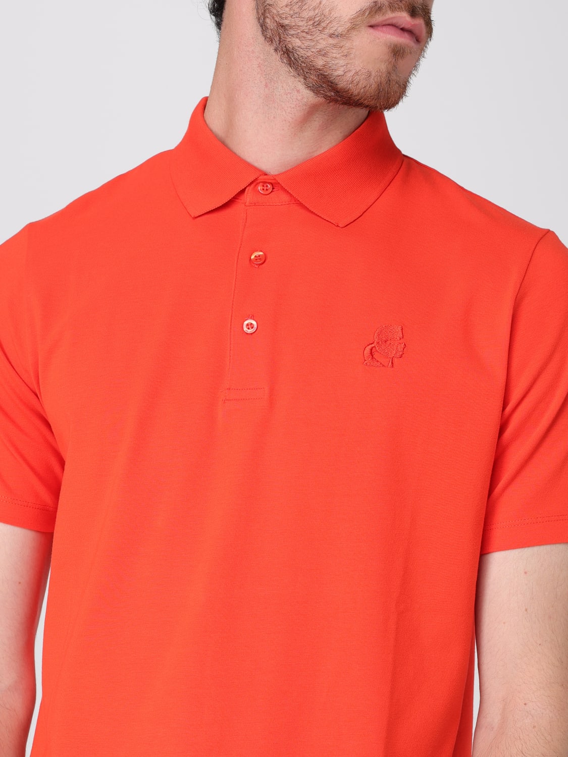 KARL LAGERFELD POLO: Polo herren Karl Lagerfeld, Orange - Img 3