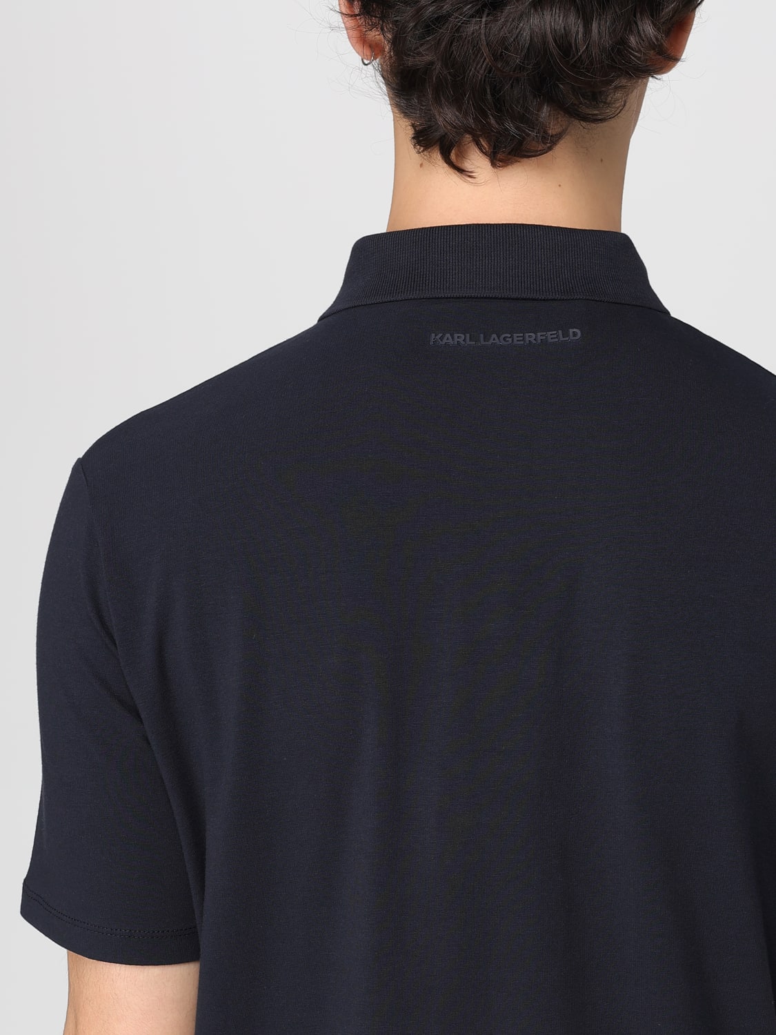 KARL LAGERFELD POLO SHIRT: Polo shirt men Karl Lagerfeld, Blue - Img 3