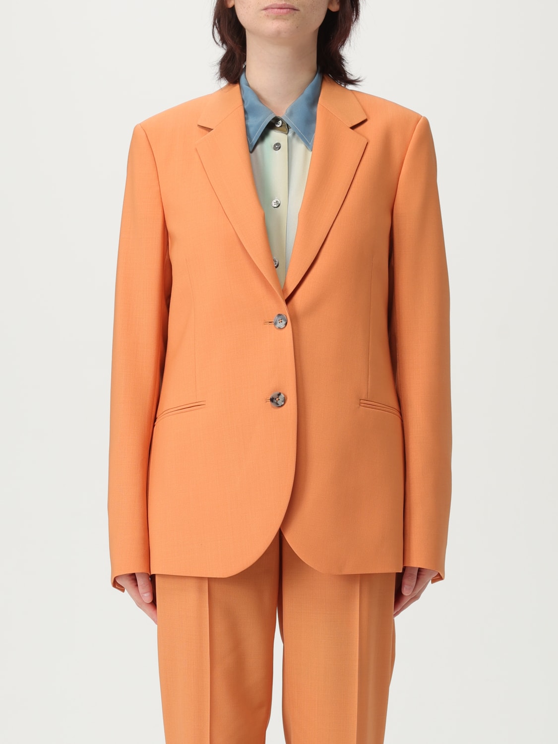 アウターその他 PAUL SMITH Woman Blazer Orange W1R111PP00108 17 PAUL SMITH: Blazer woman - Orange | Paul Smith blazer