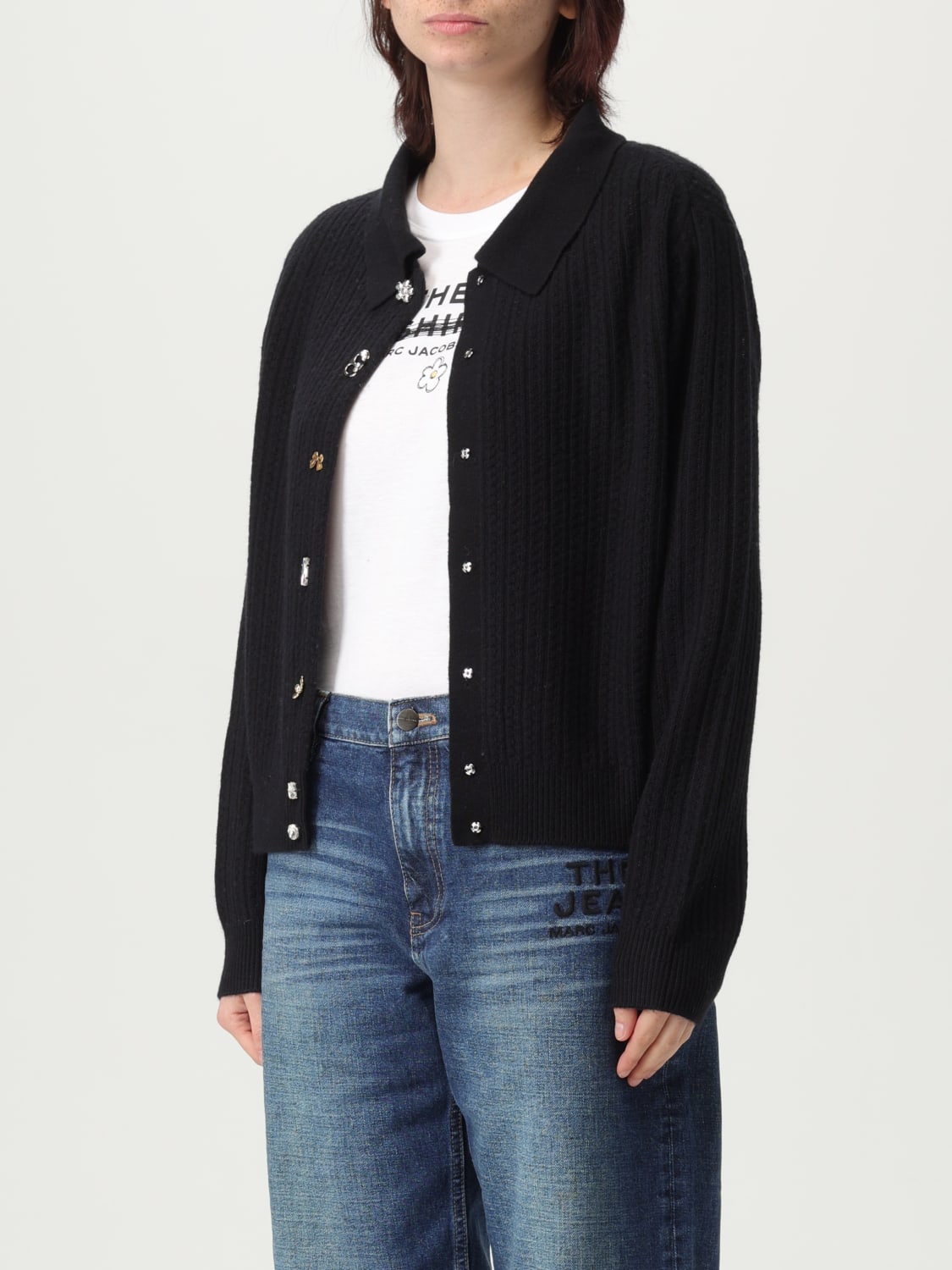 MARC JACOBS PULL: Cardigan femme Marc Jacobs, Noir - Img 4