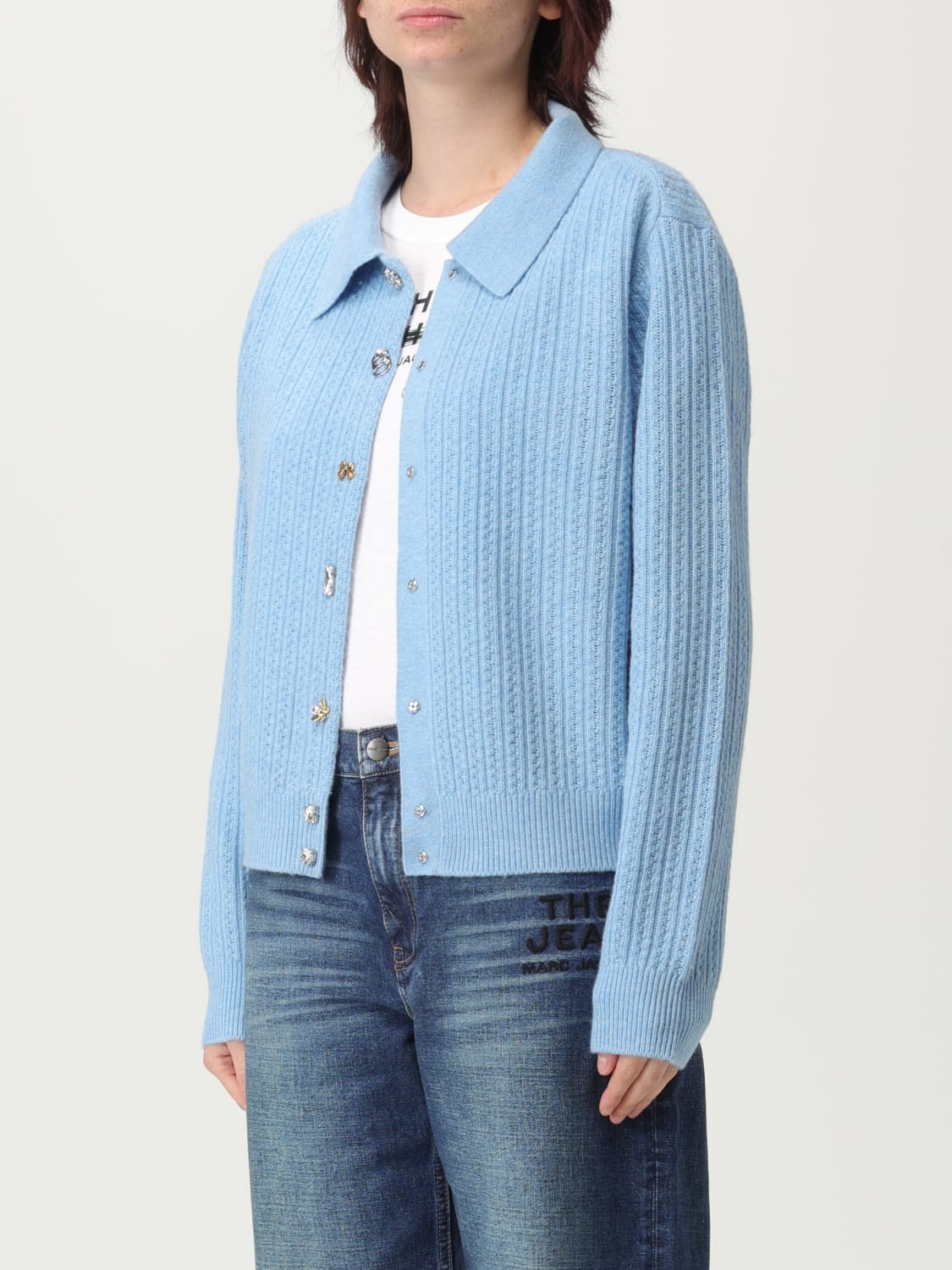 MARC JACOBS SWEATER: Cardigan woman Marc Jacobs, Gnawed Blue - Img 4
