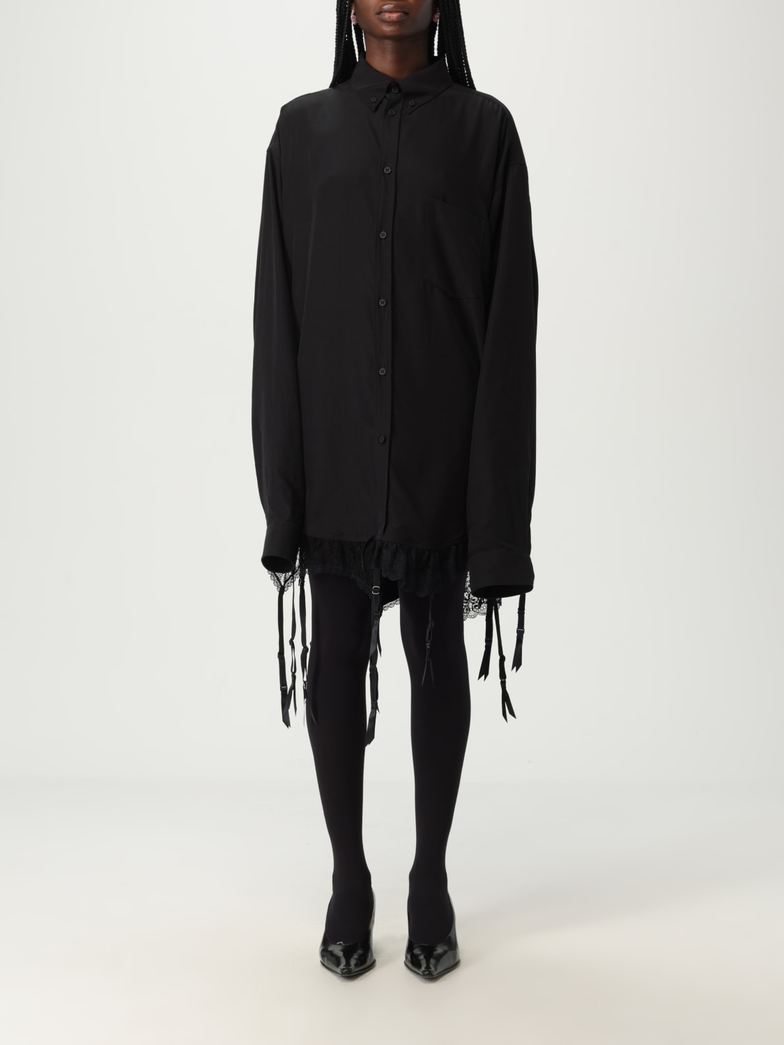 BALENCIAGA SHIRT: Shirt woman Balenciaga, Black - Img 1