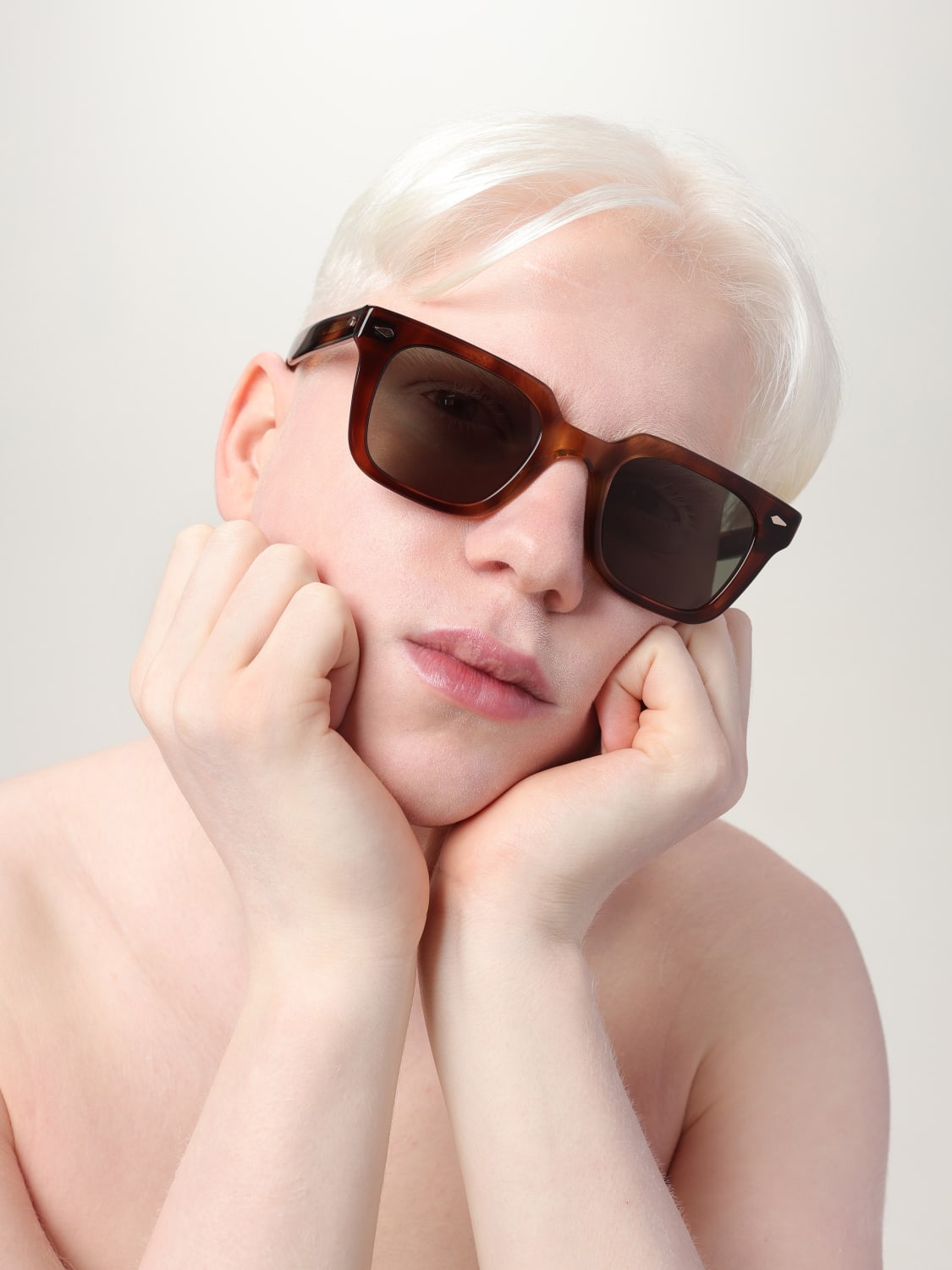 MOSCOT OCCHIALI DA SOLE: Occhiali da sole in acetato Moscot, Tabacco - Img 2