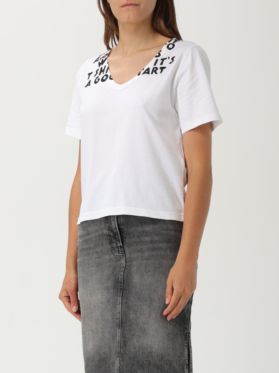 MM6 MAISON MARGIELA CAMISETA: Camiseta mujer Mm6 Maison Margiela, Blanco - Img 4