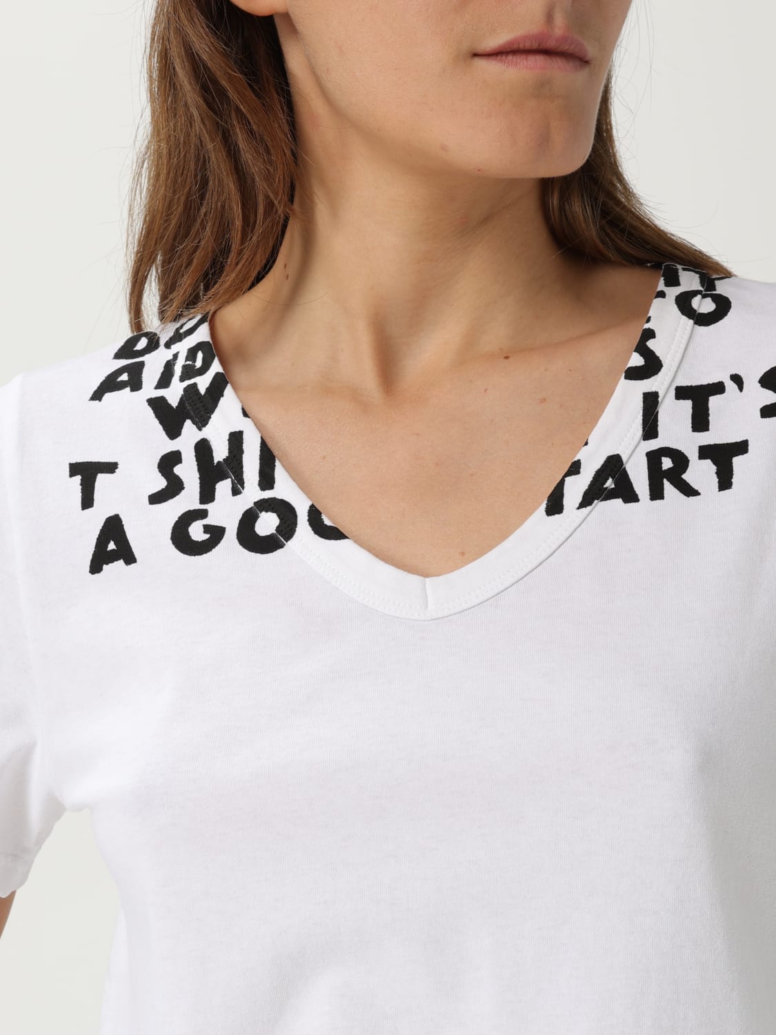 MM6 MAISON MARGIELA CAMISETA: Camiseta mujer Mm6 Maison Margiela, Blanco - Img 5