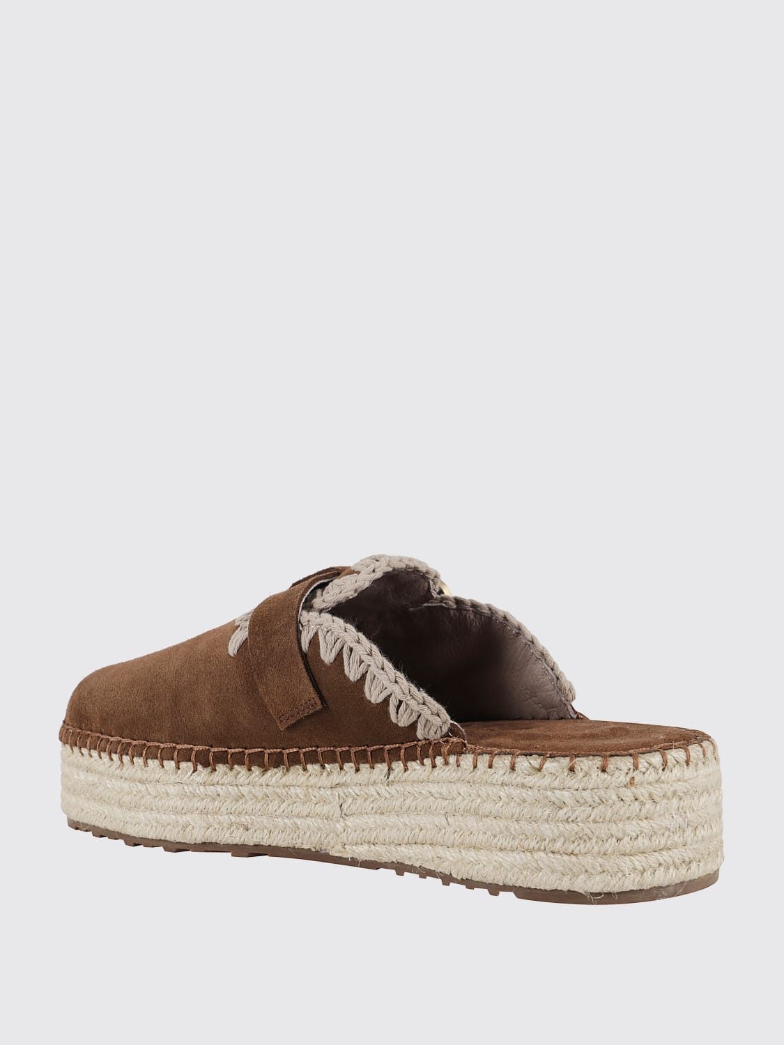 MOU ALPARGATA: Sandalias planas mujer Mou, Marrón - Img 3