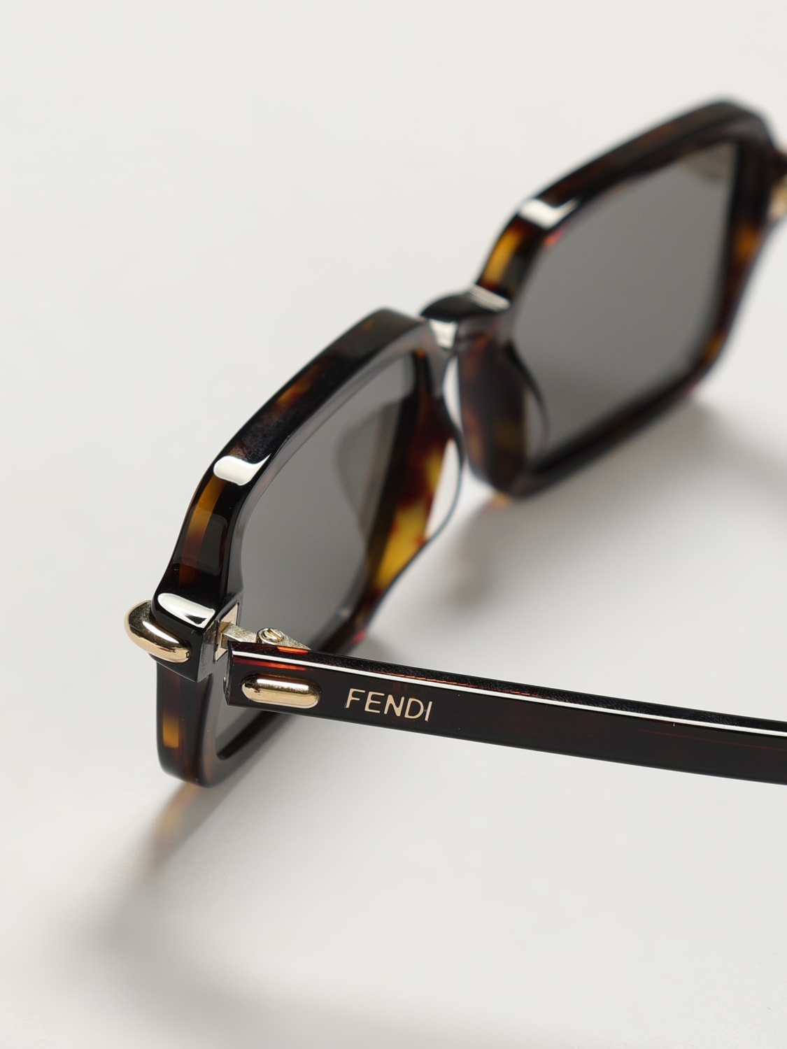FENDI OCCHIALI DA SOLE: Occhiali da sole FE40174I Fendi in acetato , Marrone - Img 4