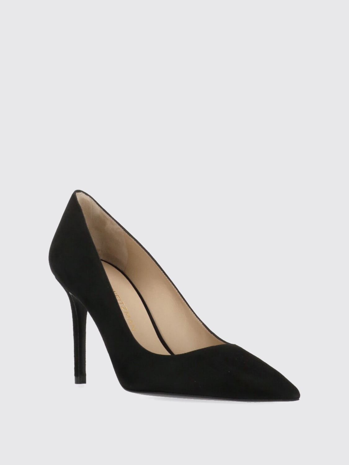 STUART WEITZMAN DÉCOLLETÉ: Décolleté Power Stuart Weitzman in vernice stampa animalier , Nero - Img 2