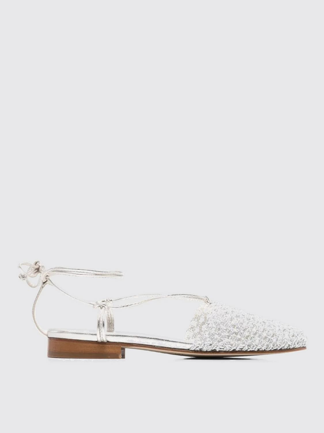 シューズ・サンダルその他 HEREU Woman Flat sandals Silver FORAWFS25 LIGHT SILVER HEREU: Shoes woman - Silver | Hereu flat sandals FORAWFS25