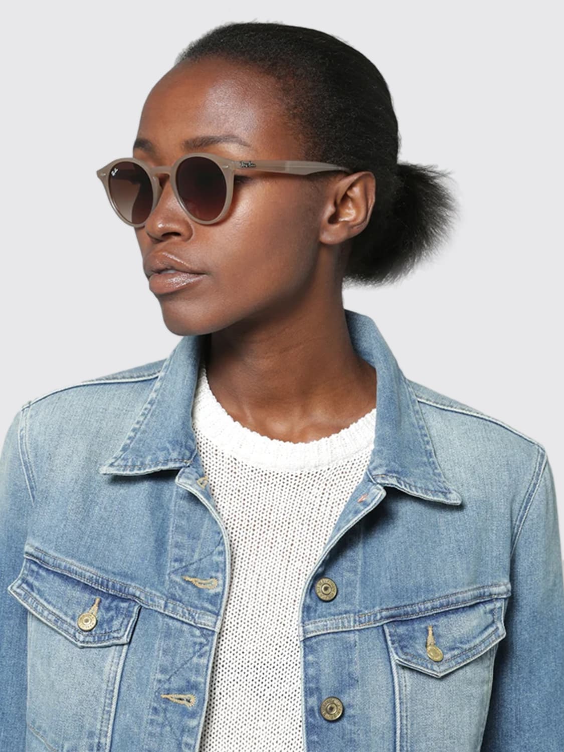 RAY-BAN OCCHIALI DA SOLE: Occhiali da sole 0RB2180 Ray-Ban in acetato , Sabbia - Img 2