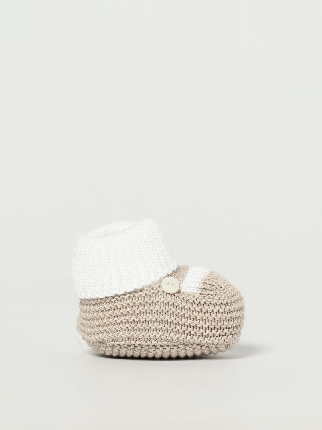 LITTLE BEAR SCARPE: Scarpe da culla Little Bear in maglia di cotone , Bianco 1 - Img 1