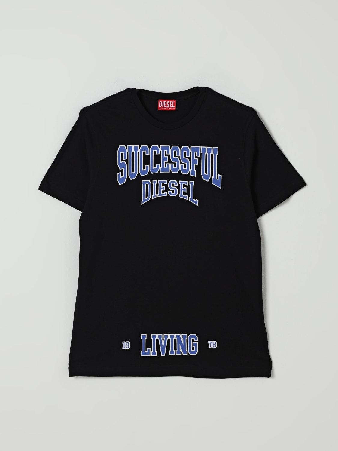 DIESEL T-SHIRT: T-shirt in cotone con logo Diesel, Nero - Img 1