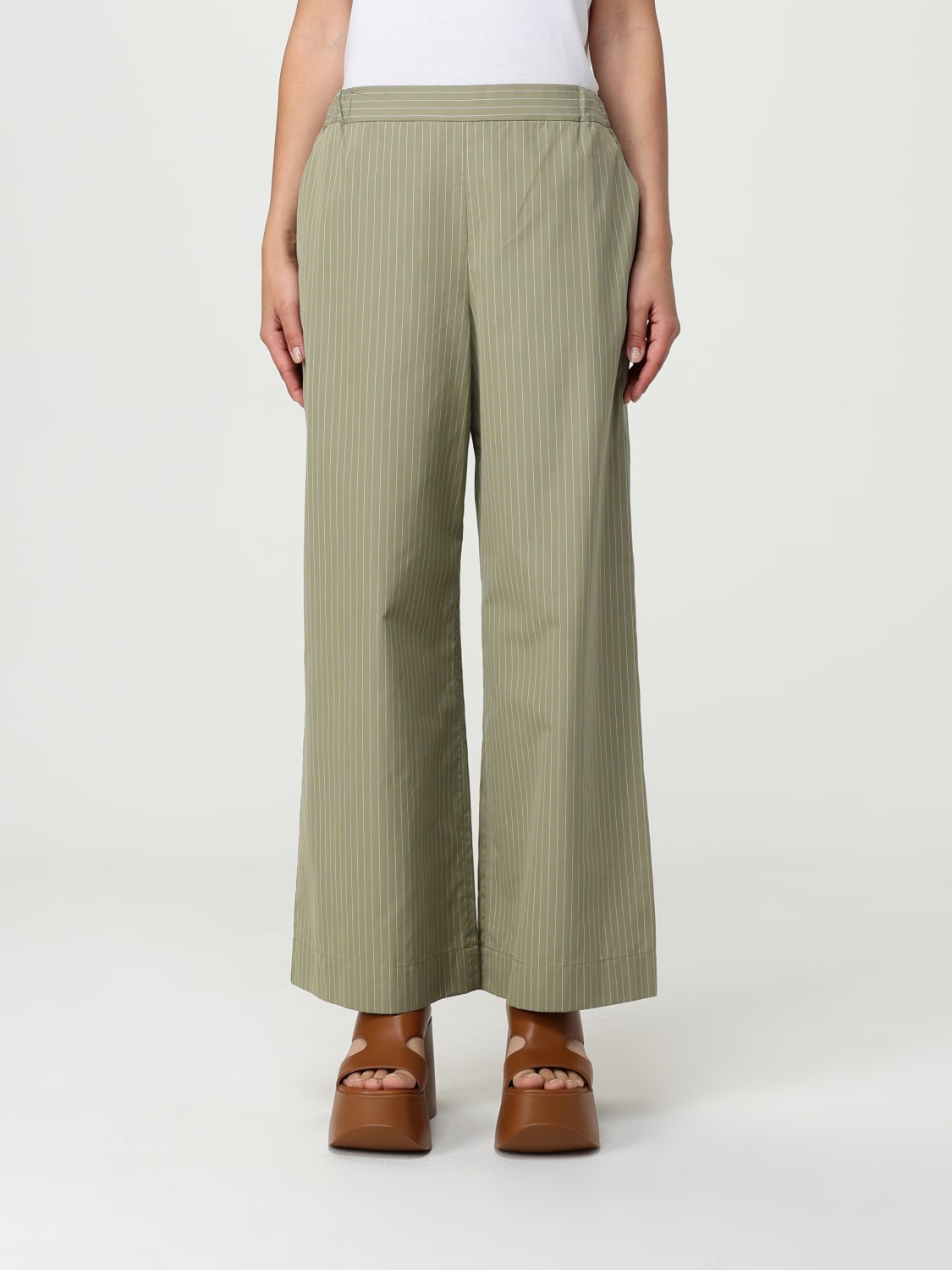 パンツ MM Max Mara Woman Pants Sage 2516131028600 002 MM MAX MARA: Pants woman - Sage | Mm Max Mara pants