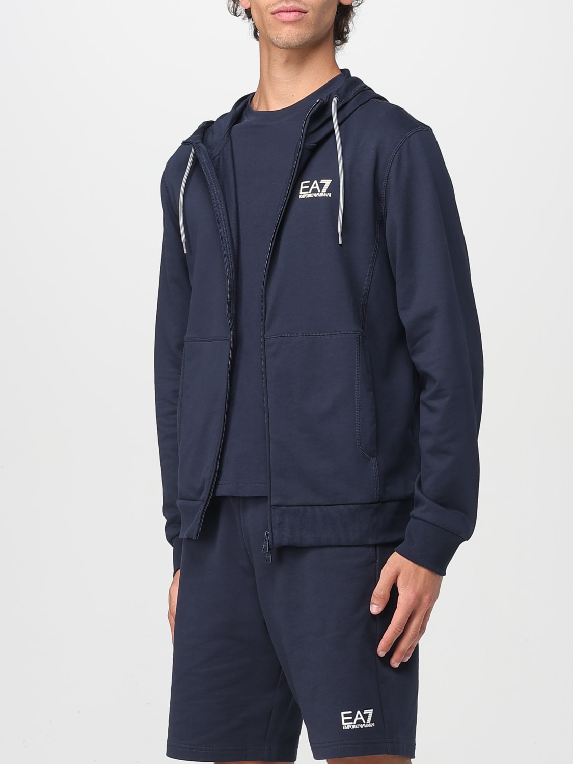 EA7 ТОЛСТОВКА: Толстовка Мужское Ea7, Синий - Img 3