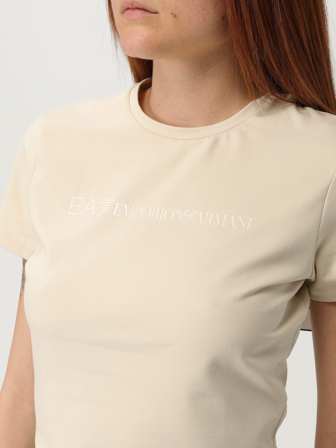 EA7 CAMISETA: Camiseta mujer Ea7, Leche - Img 4