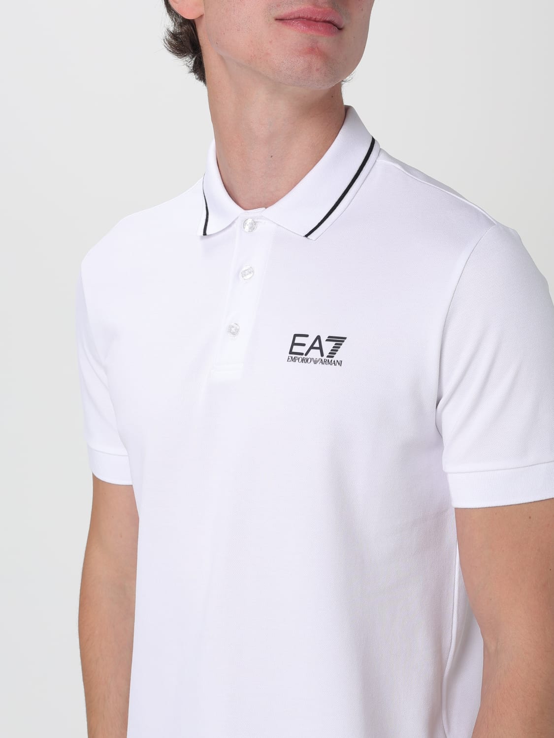 EA7 POLO SHIRT: Polo shirt men Ea7, White - Img 3